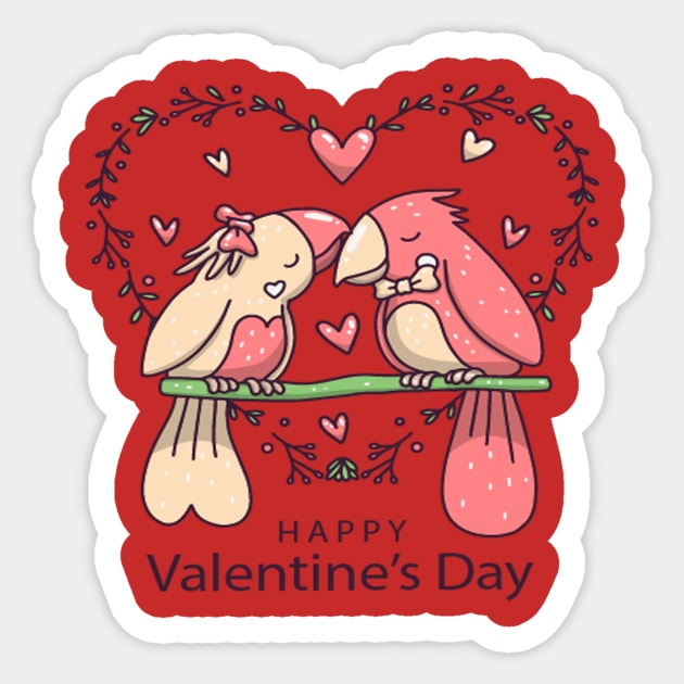 happy valentines day Sticker by Vitarisa Tees